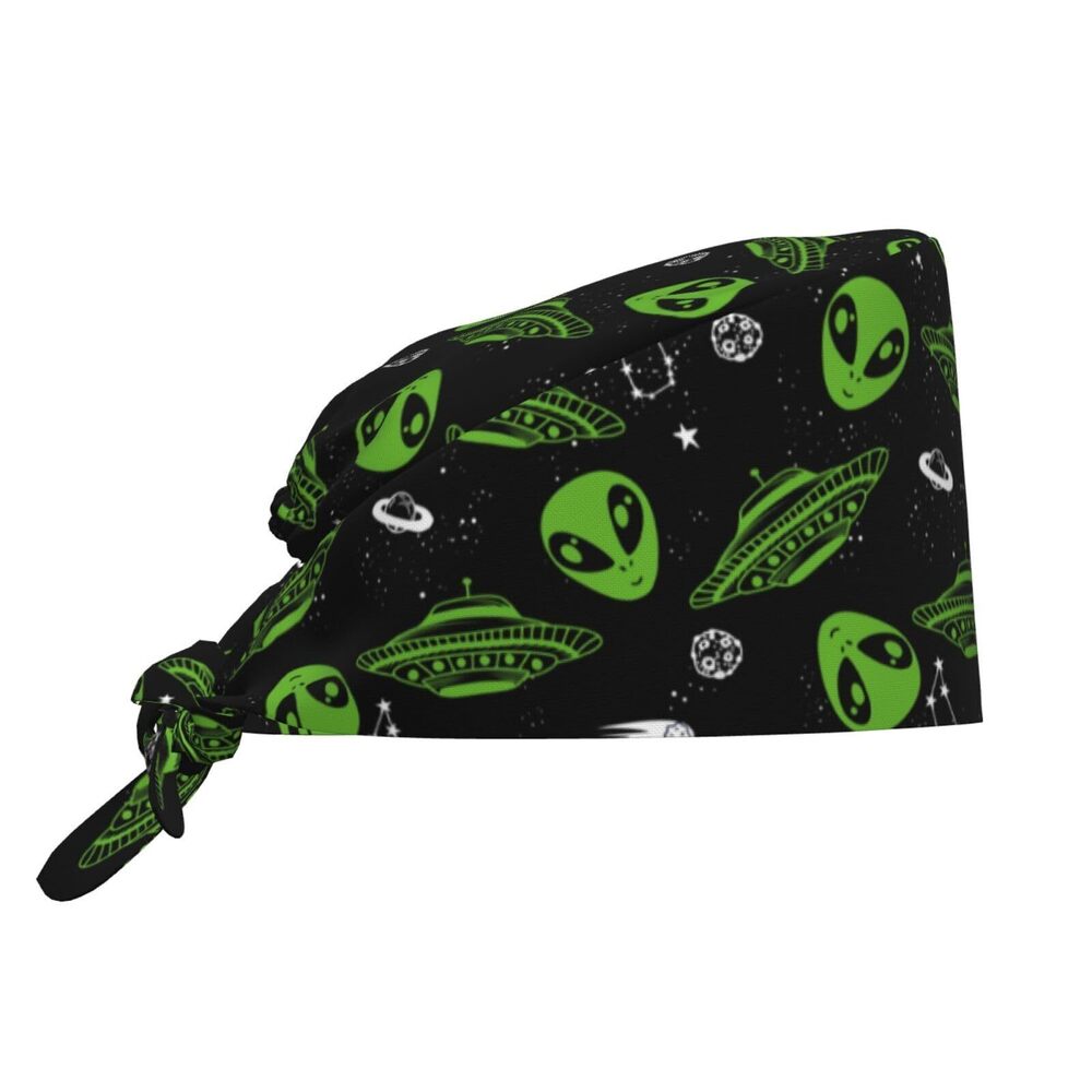 2293 Alien Abstract Spaceship Adjustable Working Cap Breathable Unisex